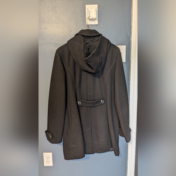 St. John's Bay Wool Lined Hooded Coat - Picture 3 of 8